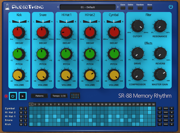 SR-88 – Drum Machine by AudioThing